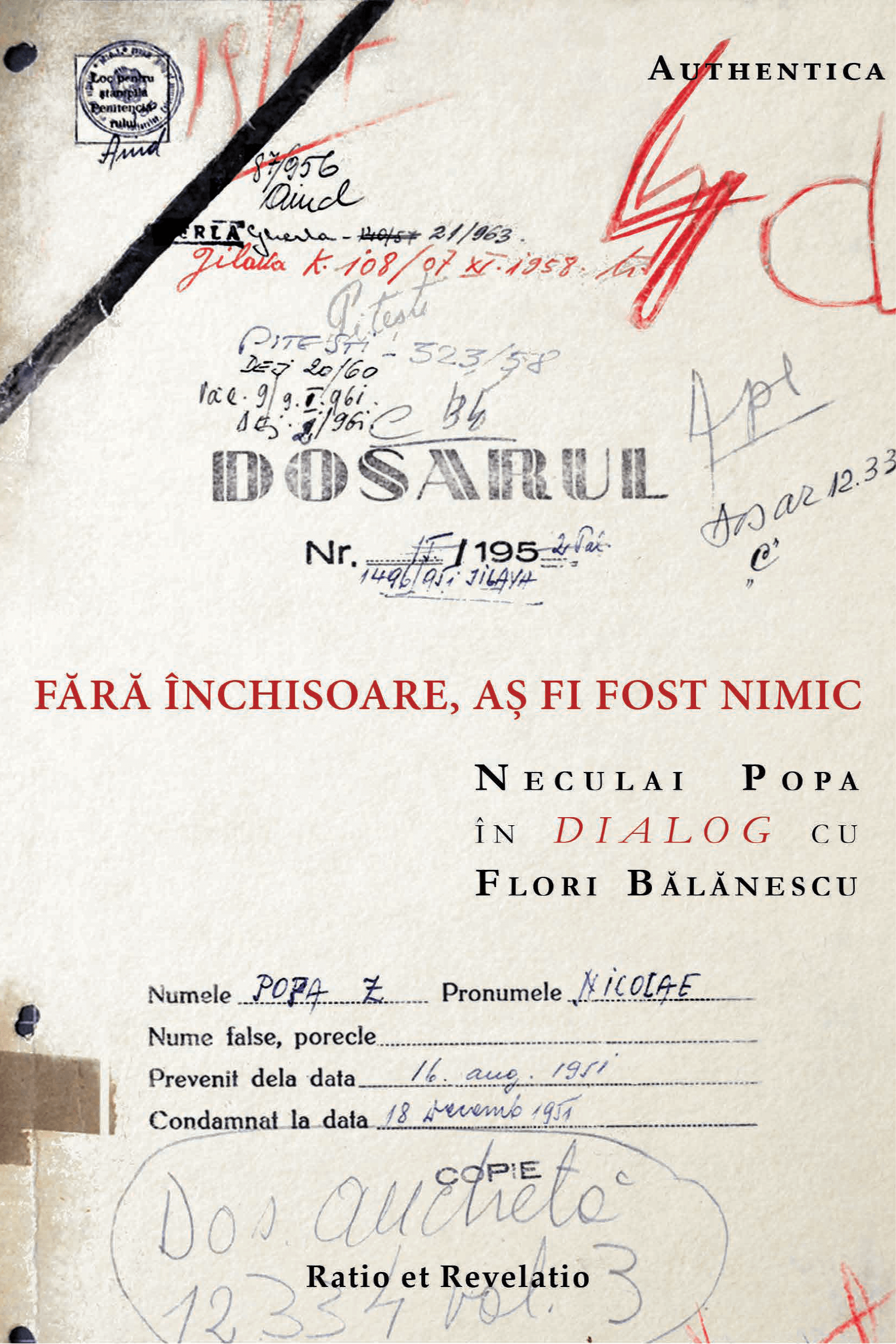 Fără închisoare, aș fi fost nimic. Neculai Popa în dialog cu Flori Bălănescu