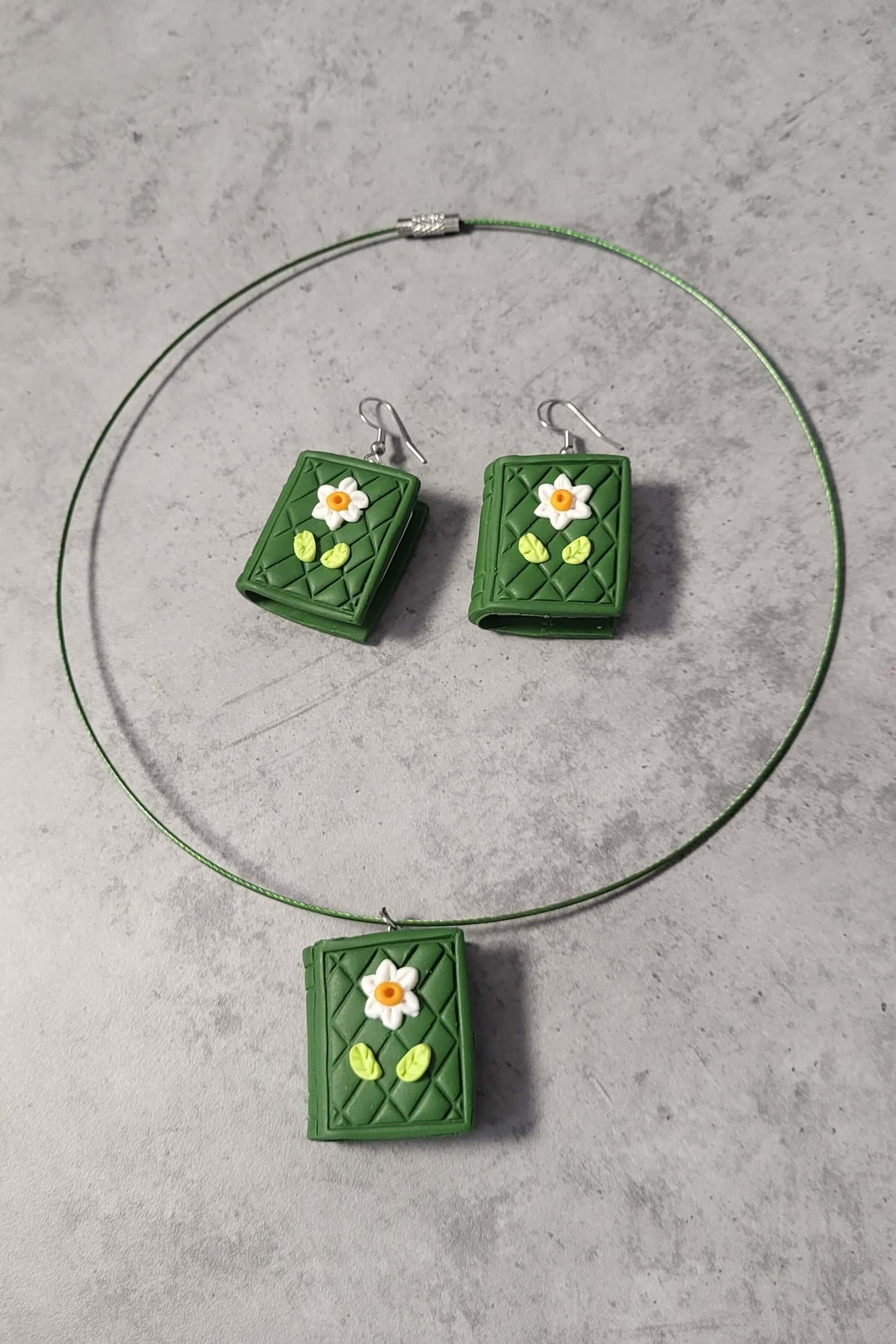 Set Cercei + Colier „Grădina Cărților”