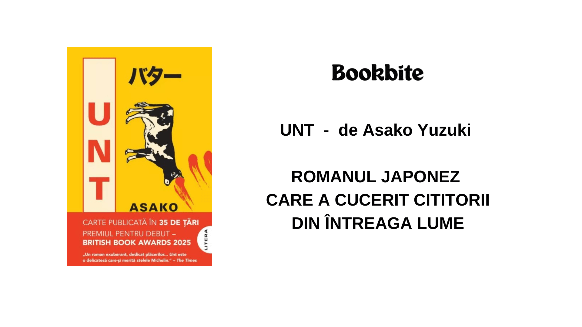 Unt de Asako Yuzuki- copertă carte