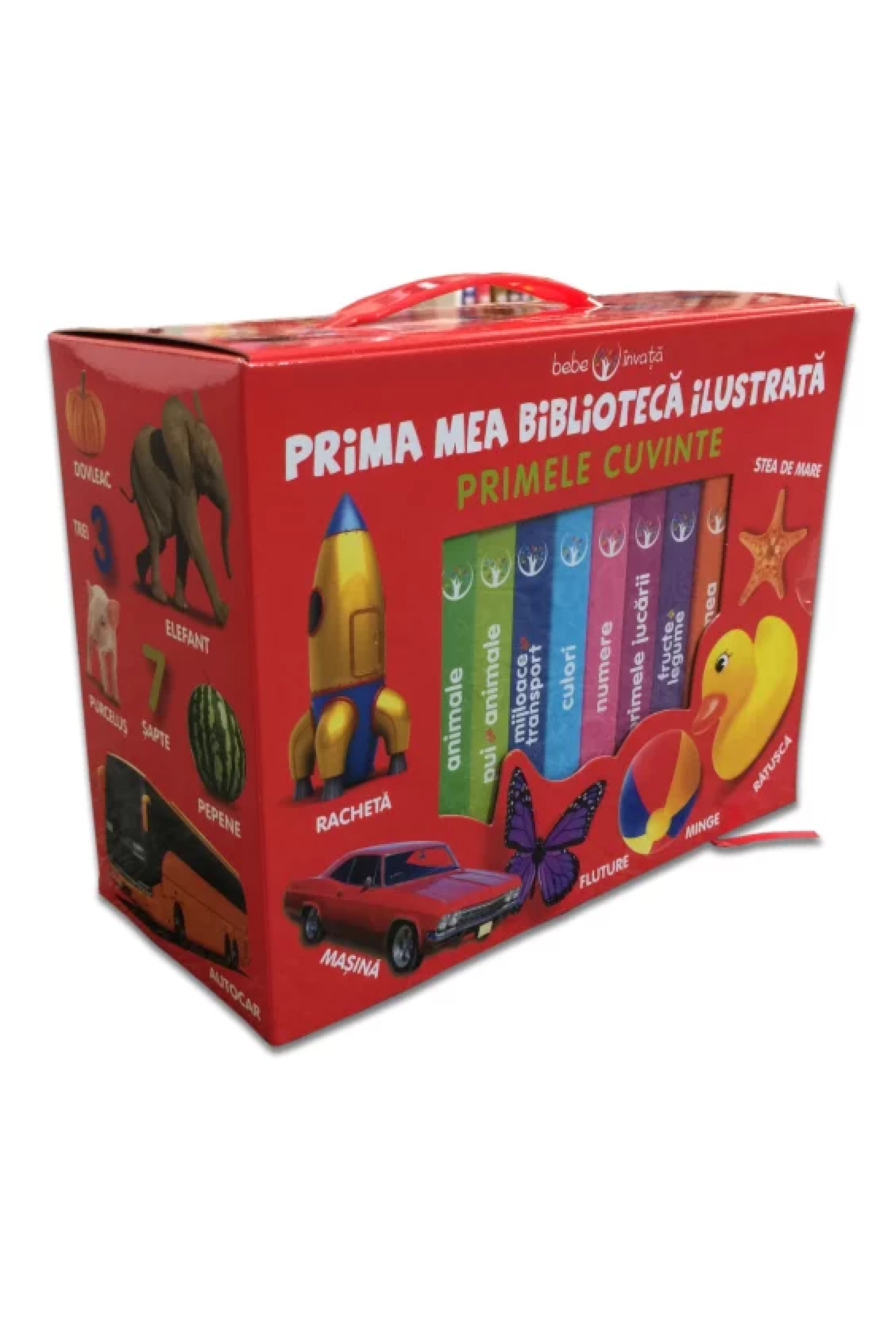 Cutie Prima mea bibliotecă ilustrată. Primele cuvinte. Bebe învață (8 cărticele)