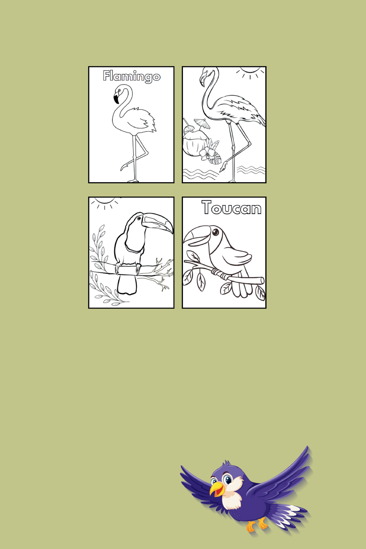Birds coloring book
