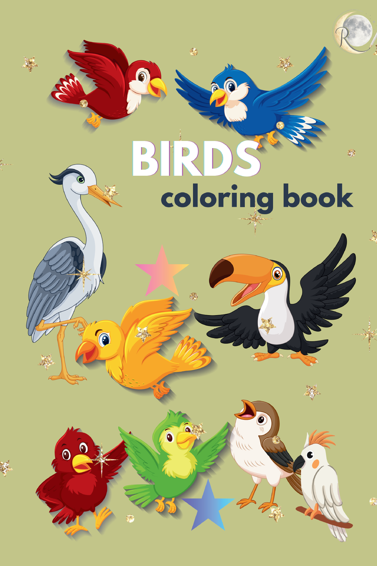 Birds coloring book