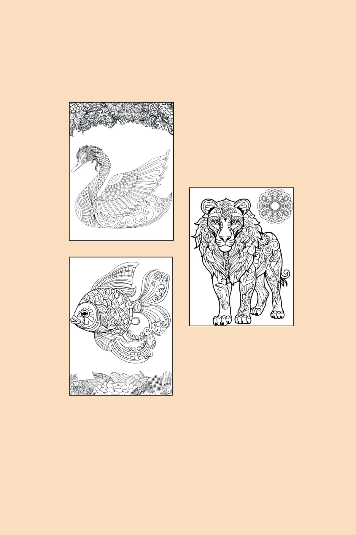 Mandala animals coloring book