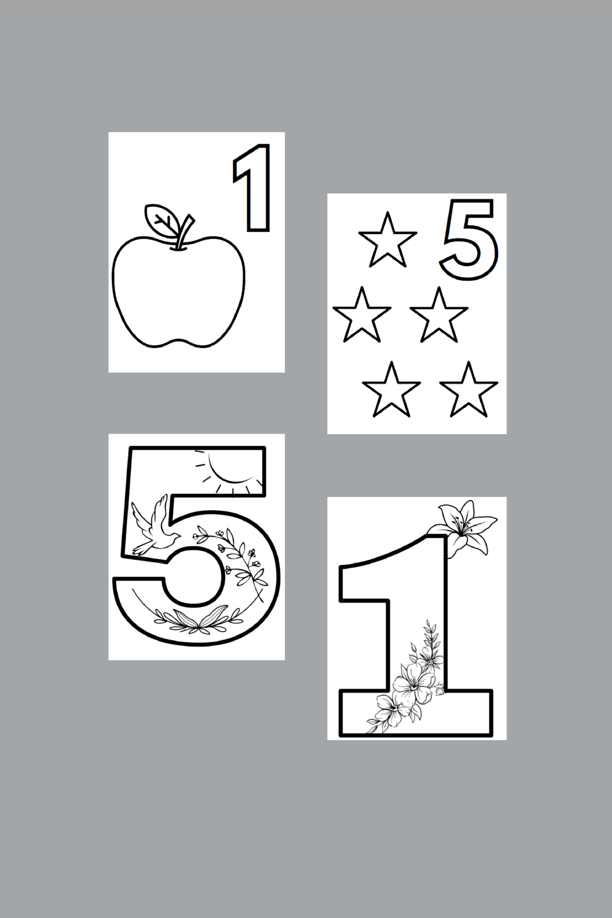 Numbers coloring book
