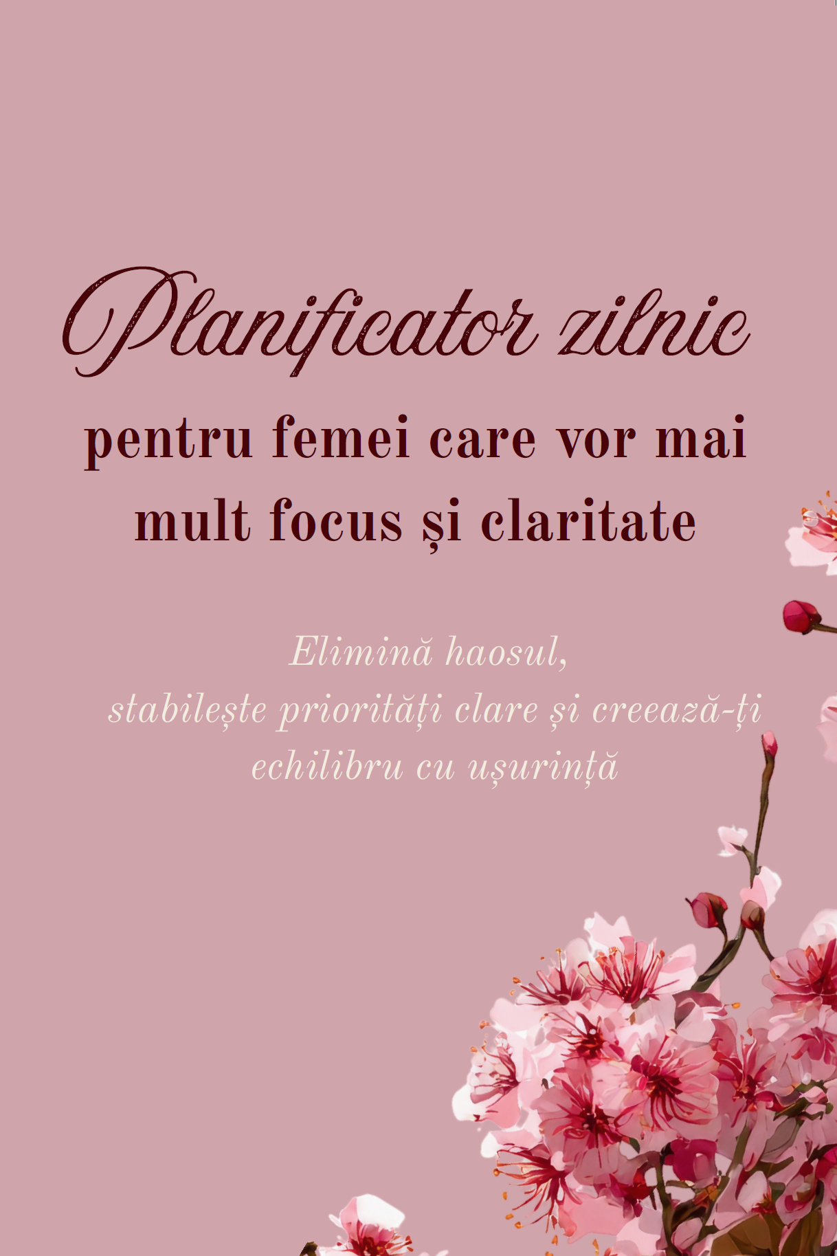 Planificator zilnic pentru femei care vor mai mult focus și claritate - PRINTED EDGES