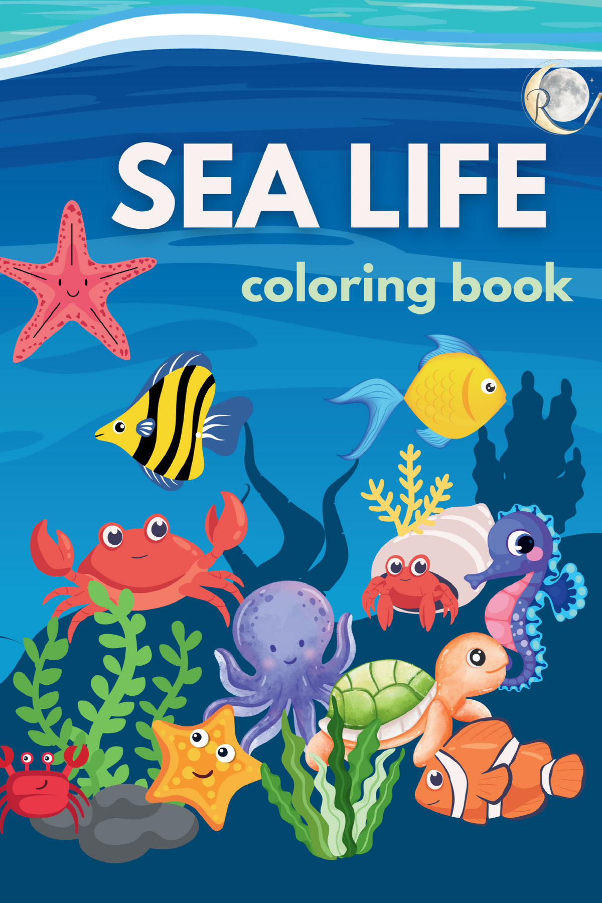 Sea life coloring book