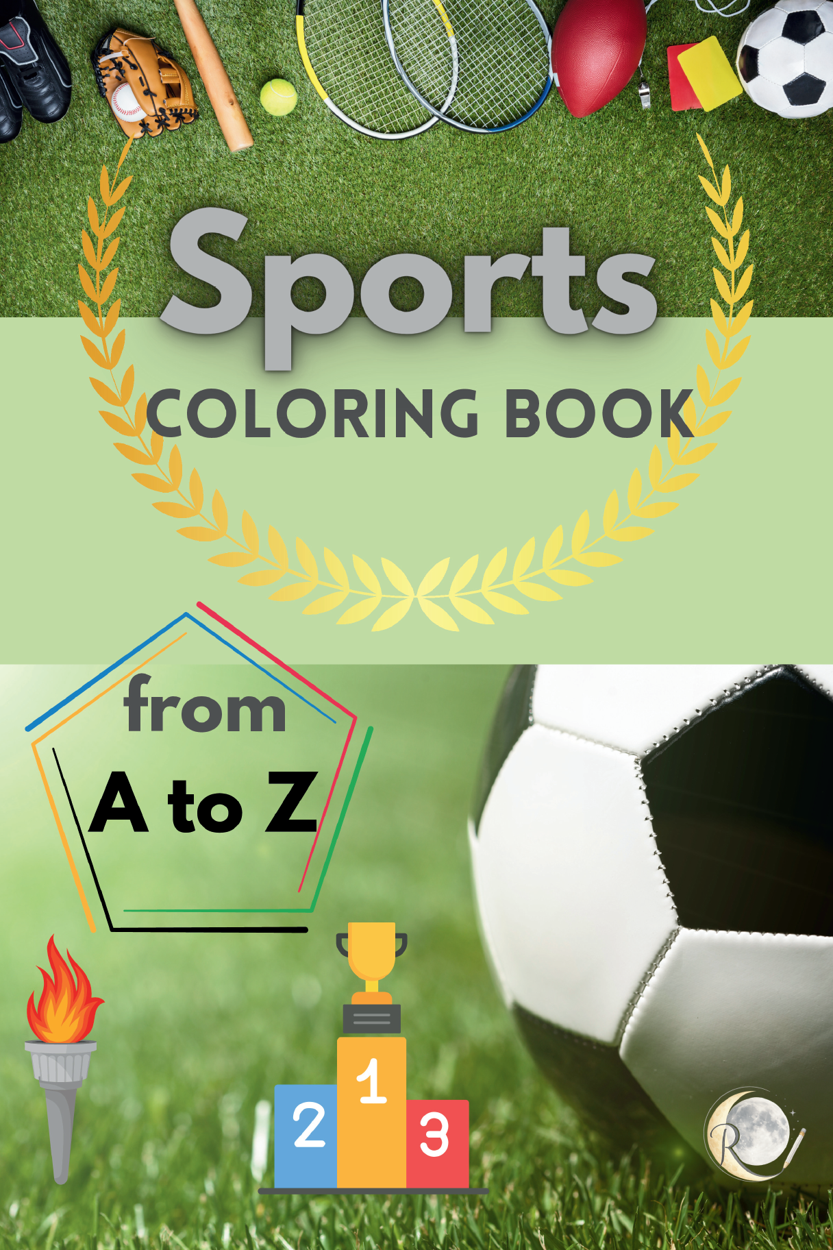 Sports coloring book from A to Z