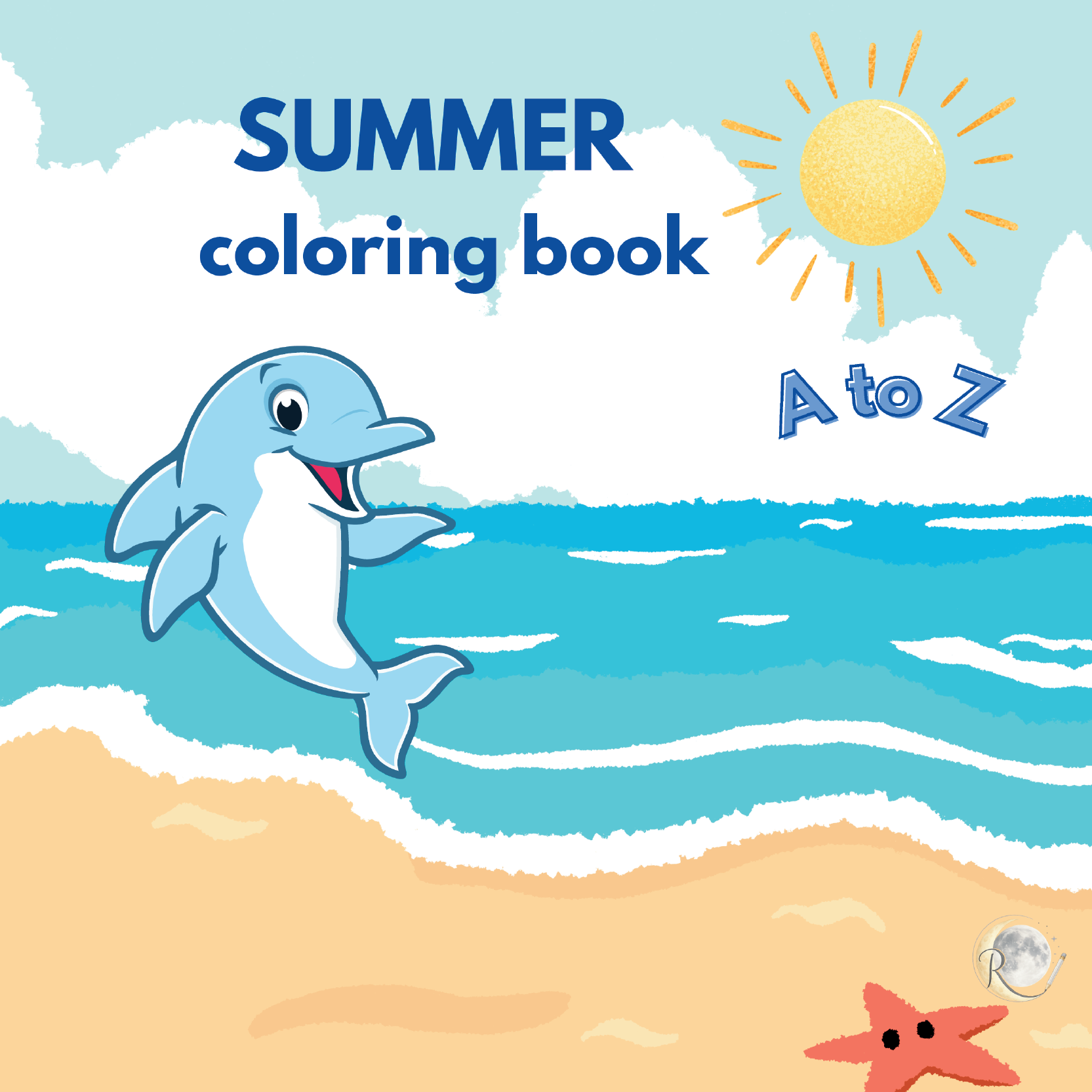Summer coloring book from A to Z
