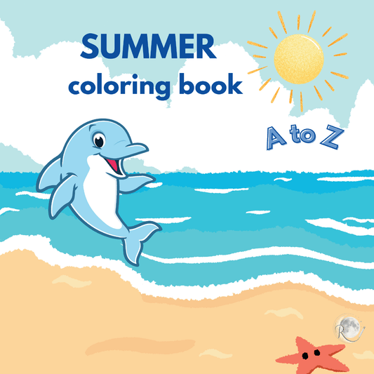Summer coloring book from A to Z