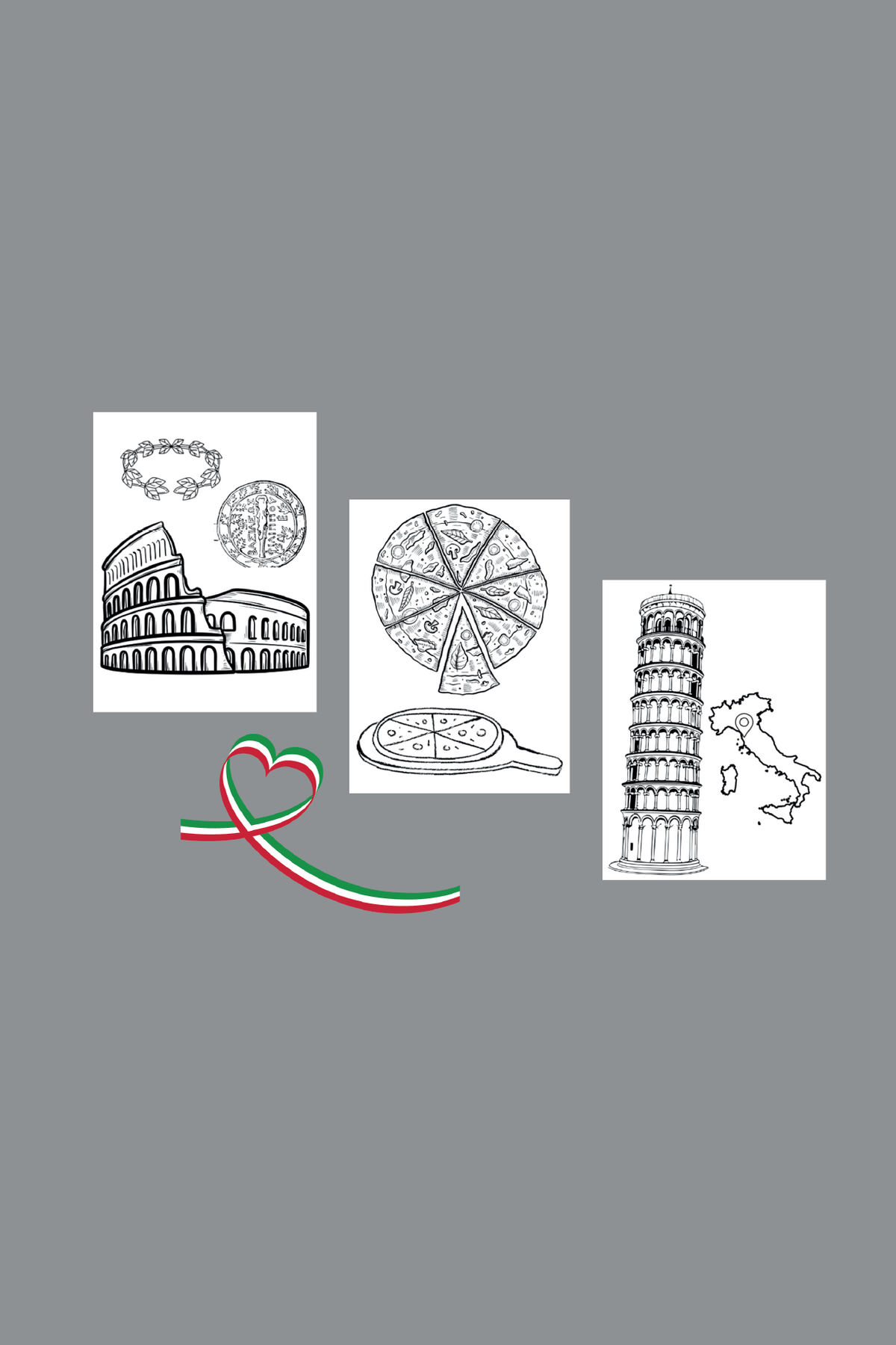 With love, from Italy - coloring book
