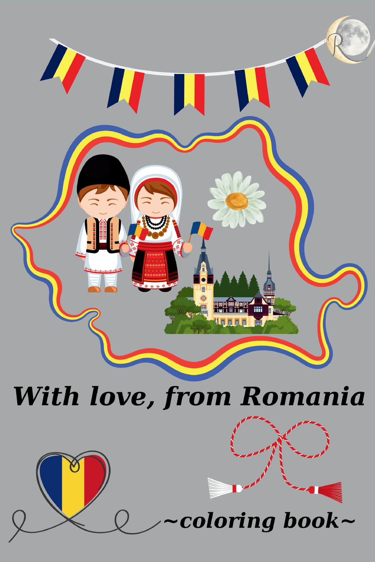With love, from Romania - coloring book
