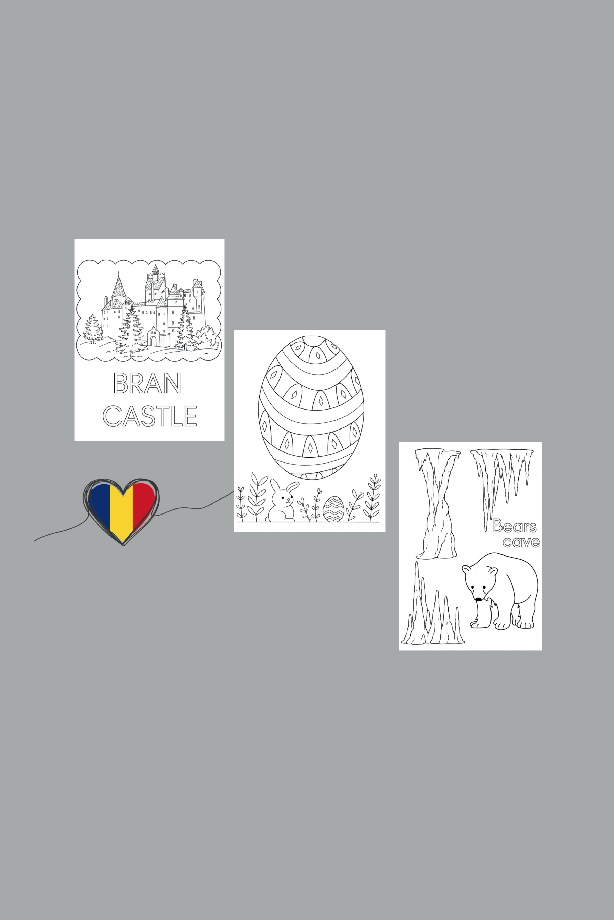 With love, from Romania - coloring book