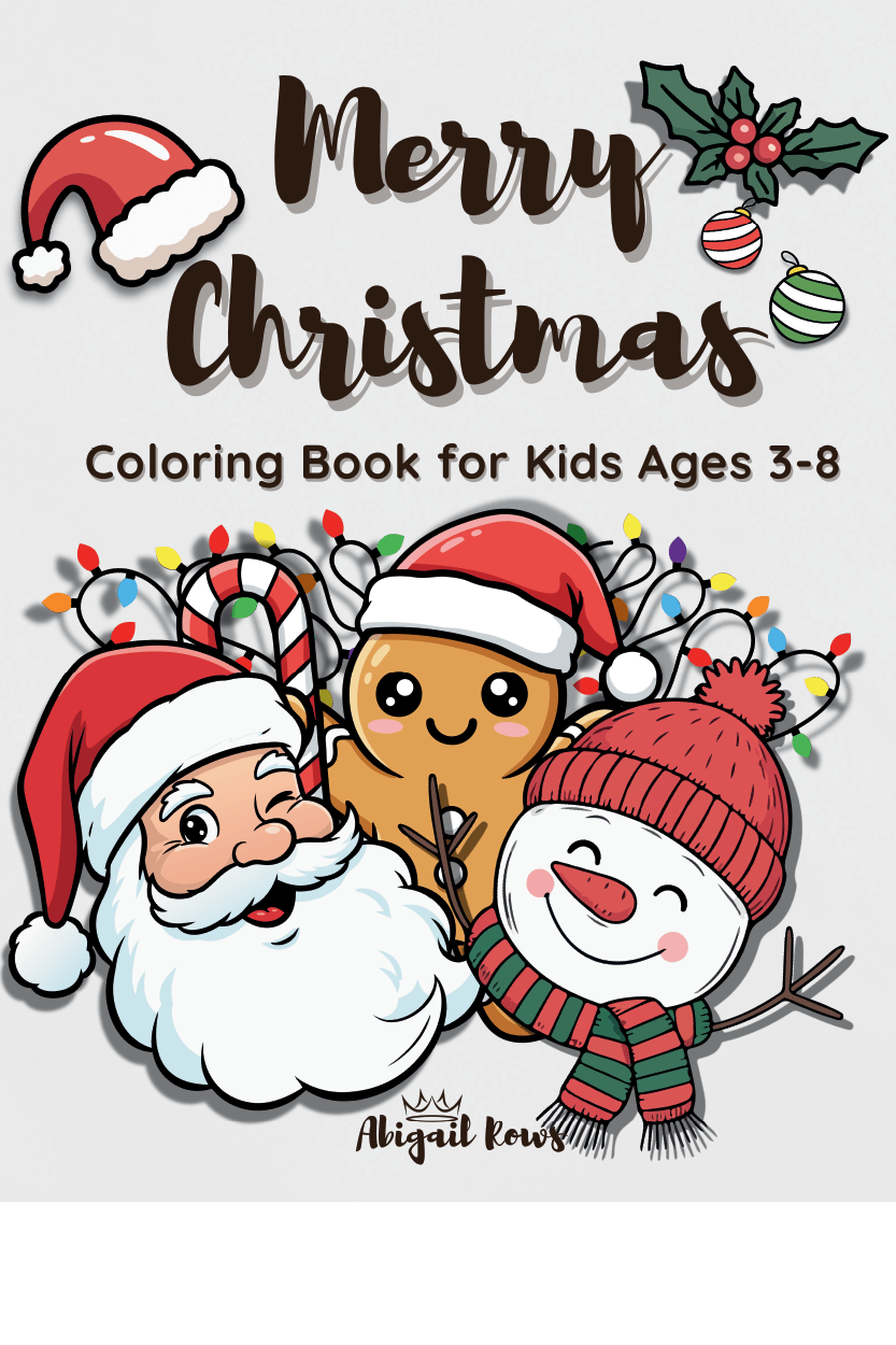 Merry Christmas Coloring Book for Kids Ages 3-8